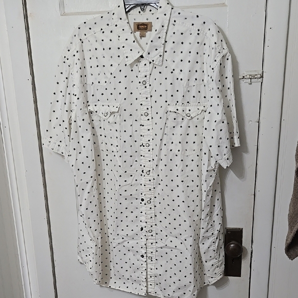 The Foundry Supply Co. Other - The FOUNDRY SUPPLY CO Men's White w/ Star Patterned Shirt 2XLT For Tall Wear